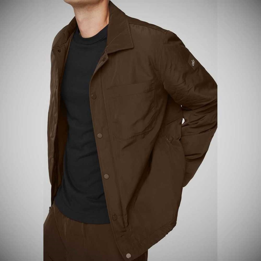 Chaquetas Alo Yoga Legend Hombre Cafes | MX-01OSNE