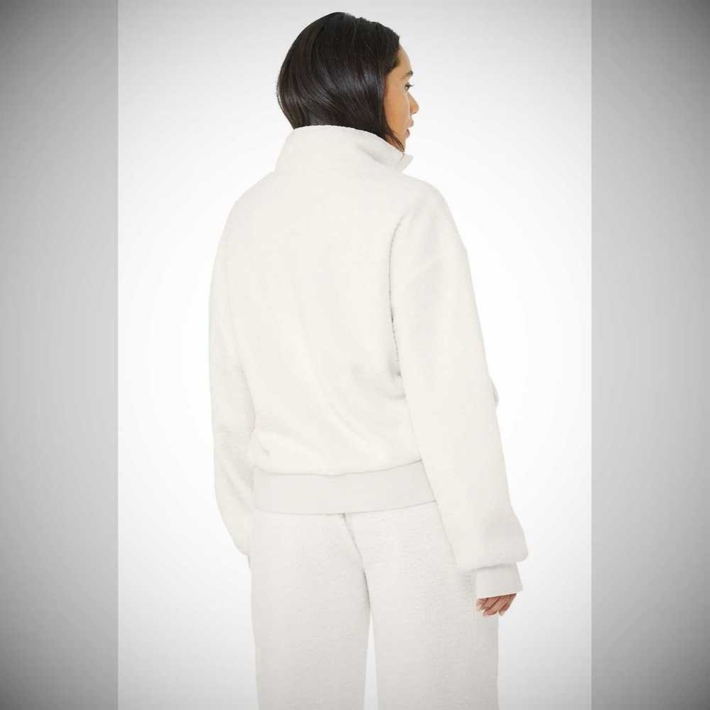 Chaquetas Alo Yoga Micro Sherpa Solstice Coverup Mujer Blancos | MX-41OCSL