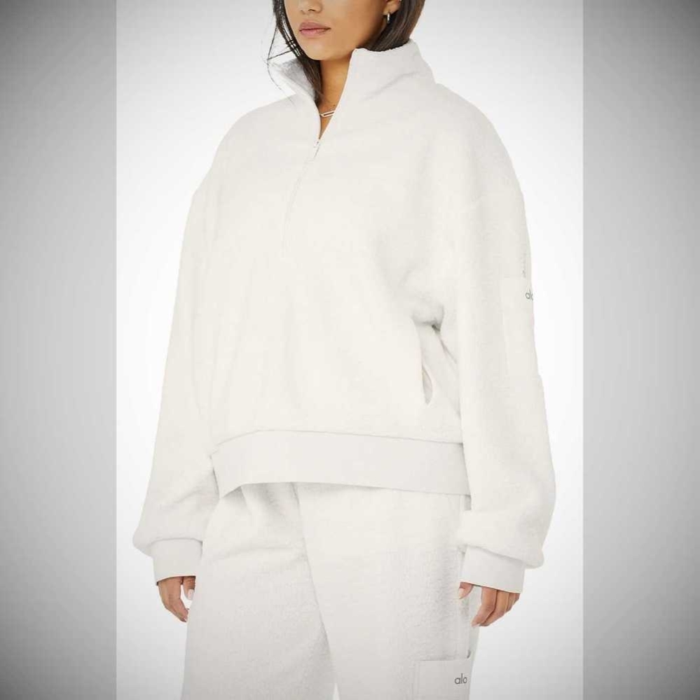 Chaquetas Alo Yoga Micro Sherpa Solstice Coverup Mujer Blancos | MX-41OCSL