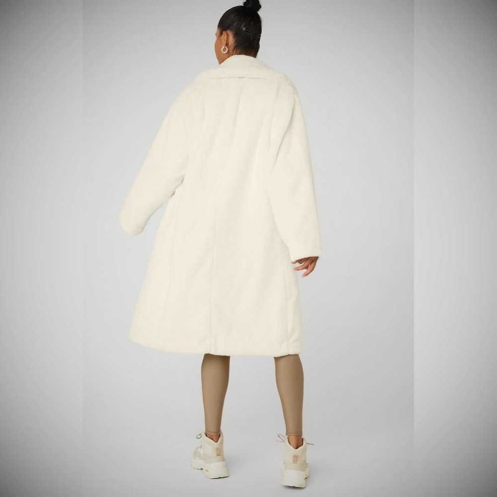 Chaquetas Alo Yoga Oversized Faux Fur Trench Mujer Blancos | MX-40GVCH