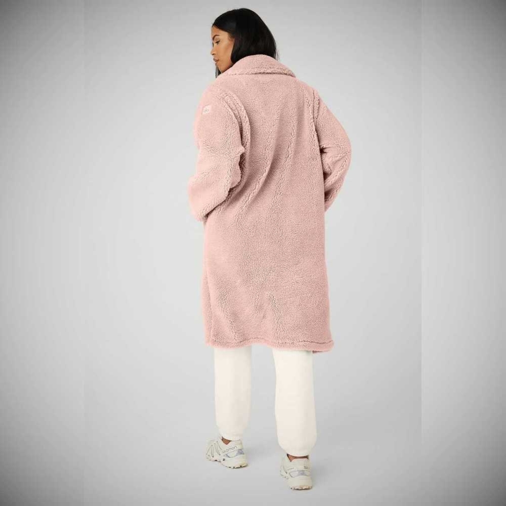 Chaquetas Alo Yoga Oversized Sherpa Trench Mujer Grises Rosas | MX-06LFCE