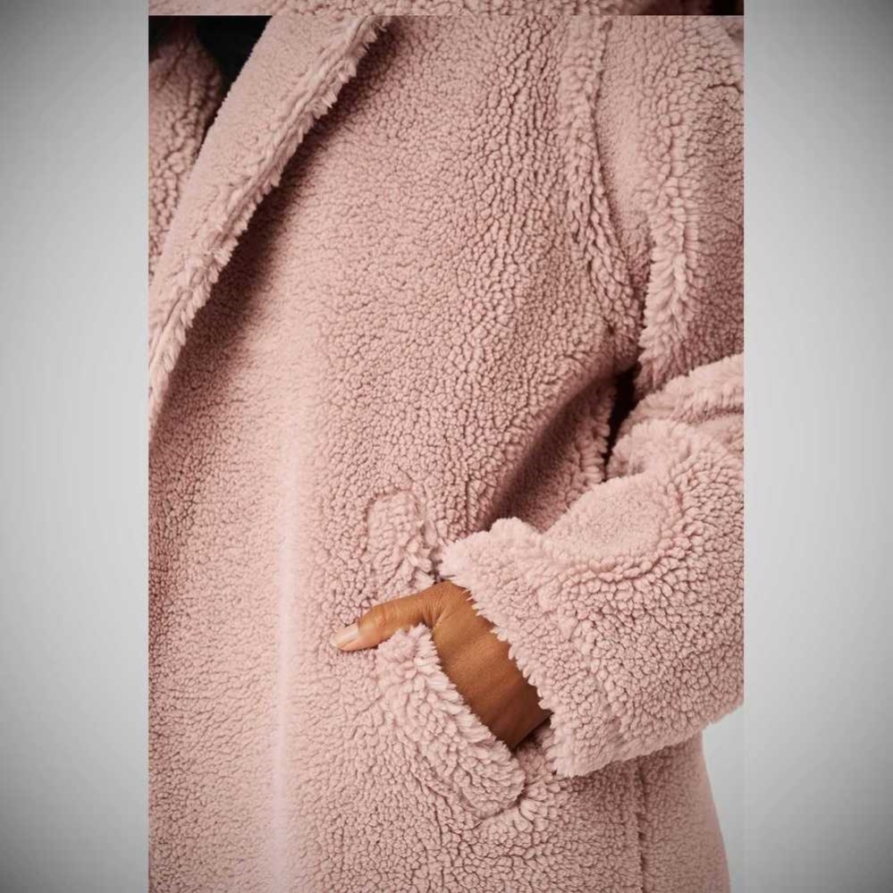 Chaquetas Alo Yoga Oversized Sherpa Trench Mujer Grises Rosas | MX-06LFCE