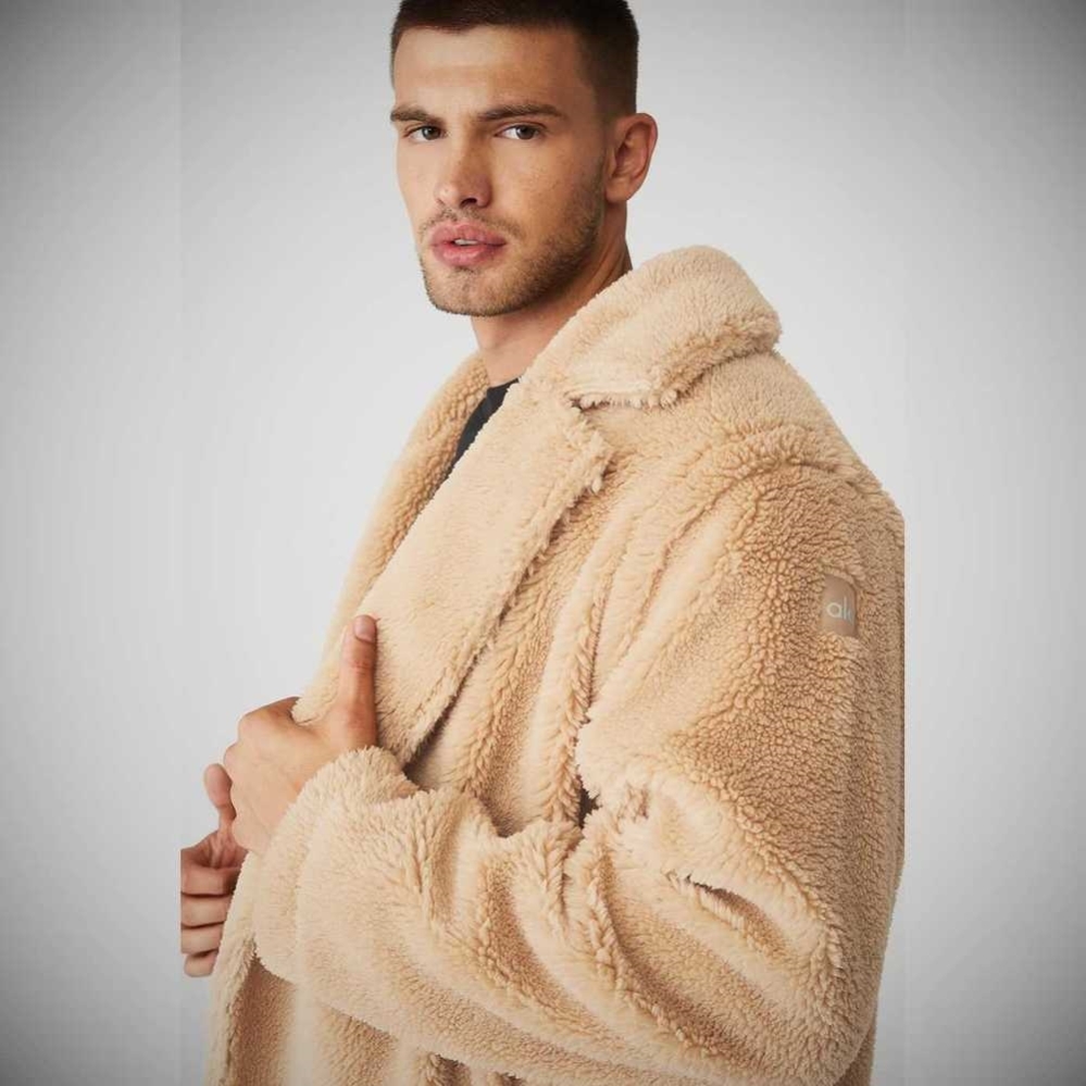 Chaquetas Alo Yoga Oversized Sherpa Trench Hombre Camel | MX-27PAOR