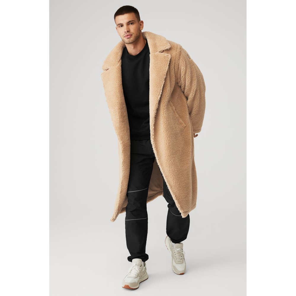 Chaquetas Alo Yoga Oversized Sherpa Trench Hombre Camel | MX-27PAOR