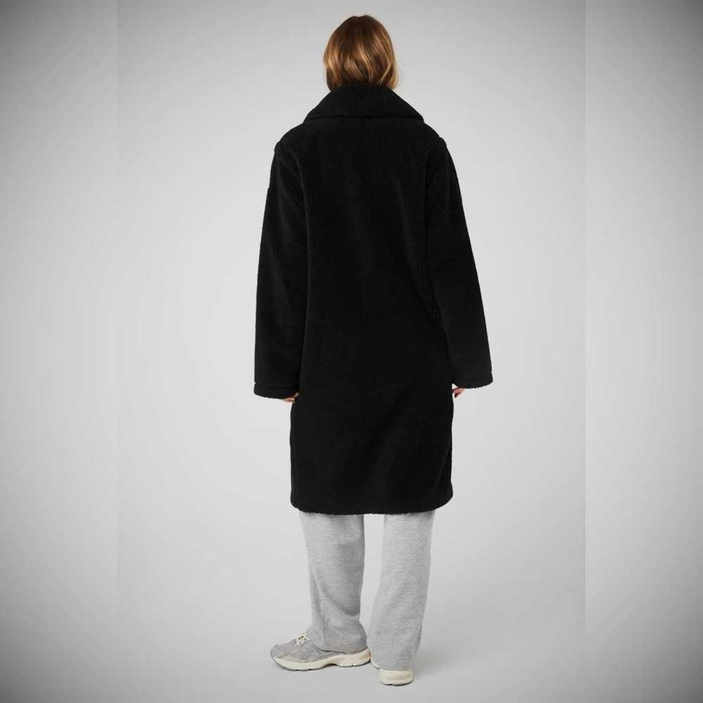 Chaquetas Alo Yoga Oversized Sherpa Trench Mujer Negros | MX-29THOK