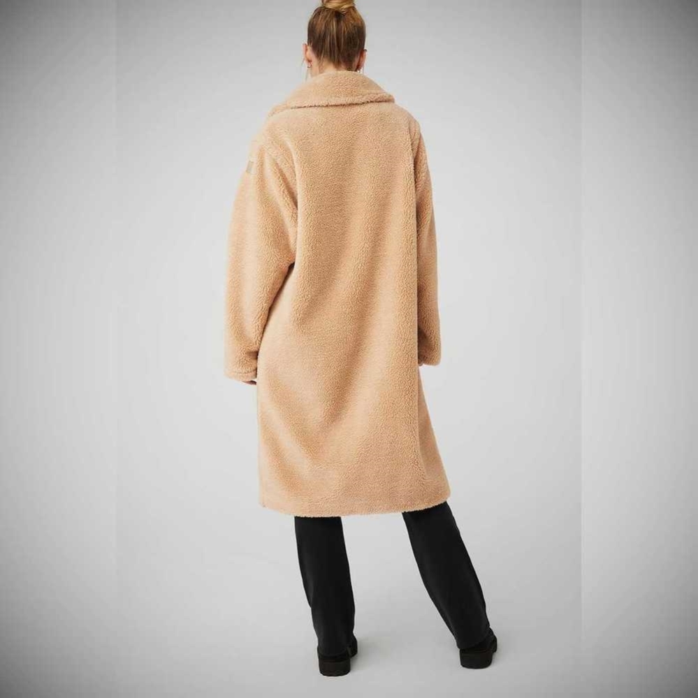 Chaquetas Alo Yoga Oversized Sherpa Trench Mujer Camel | MX-36OHLF