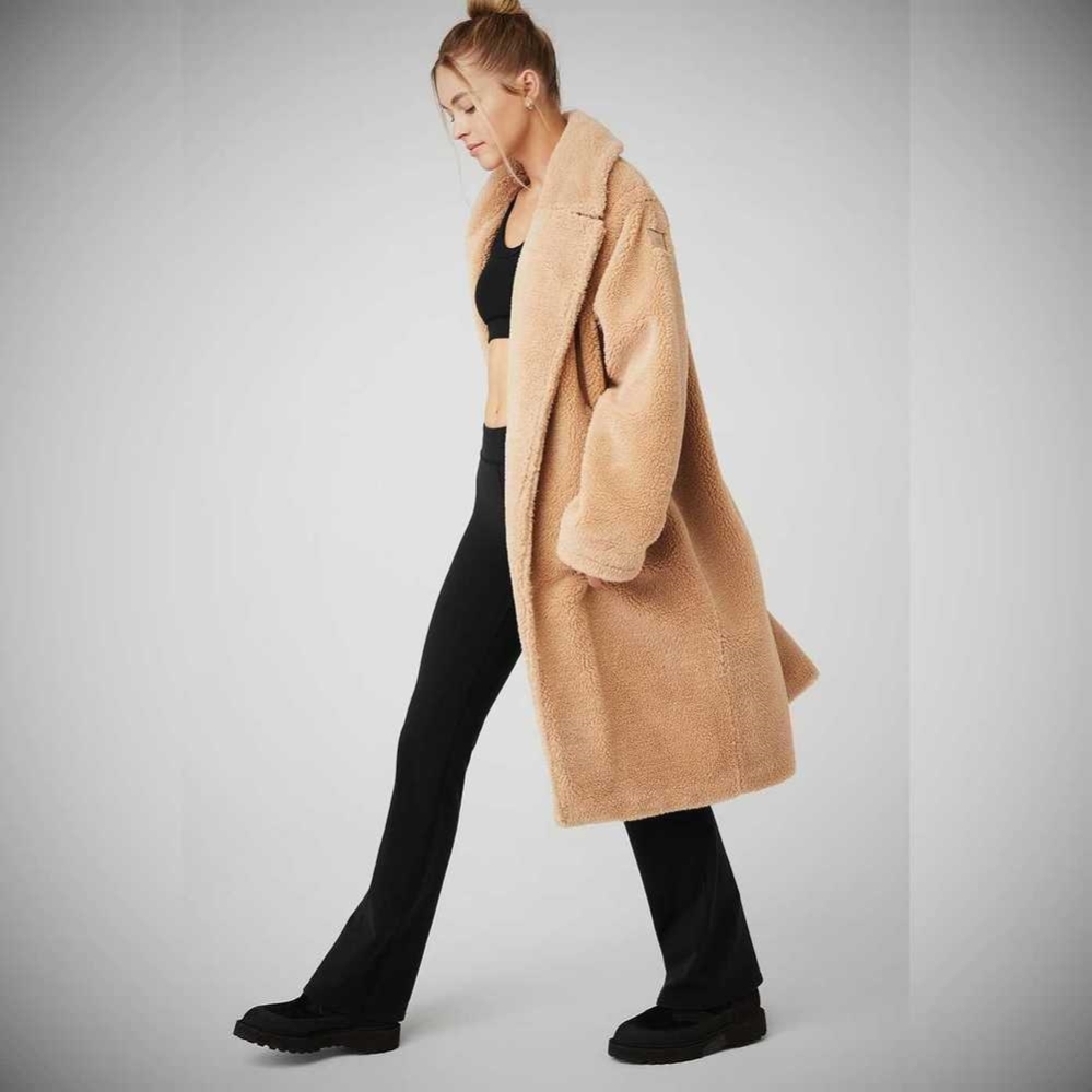 Chaquetas Alo Yoga Oversized Sherpa Trench Mujer Camel | MX-36OHLF