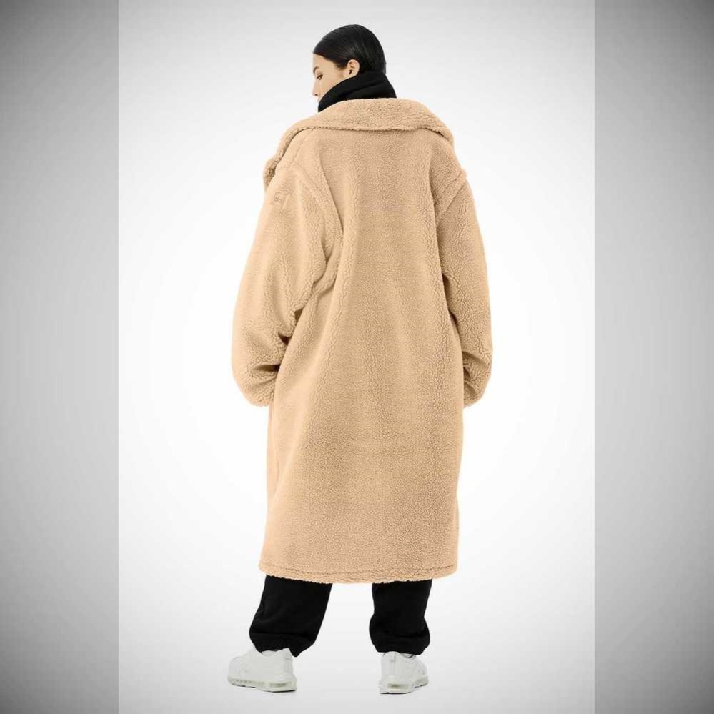 Chaquetas Alo Yoga Oversized Sherpa Trench Mujer Camel | MX-36OHLF