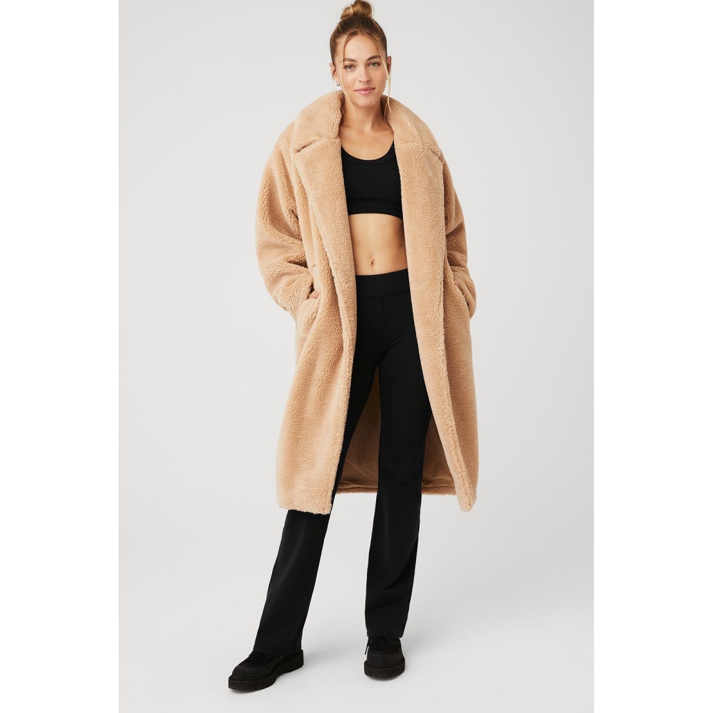 Chaquetas Alo Yoga Oversized Sherpa Trench Mujer Camel | MX-36OHLF