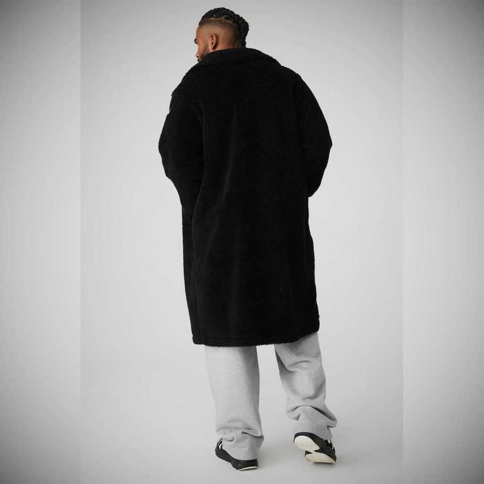 Chaquetas Alo Yoga Oversized Sherpa Trench Hombre Negros | MX-72WMRS