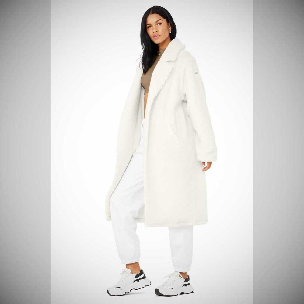 Chaquetas Alo Yoga Oversized Sherpa Trench Mujer Blancos | MX-75DAJK