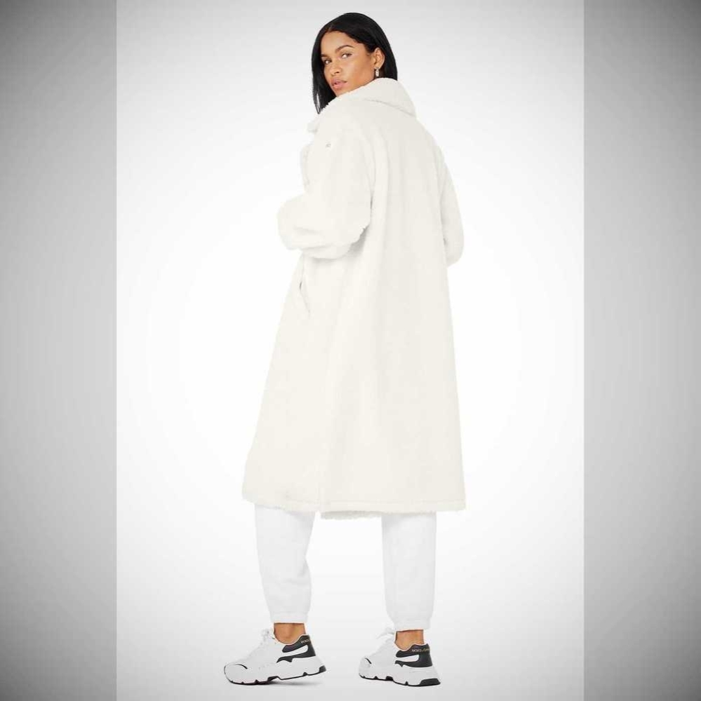 Chaquetas Alo Yoga Oversized Sherpa Trench Mujer Blancos | MX-75DAJK