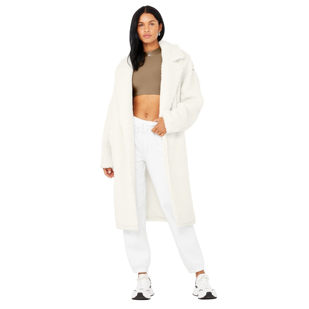 Chaquetas Alo Yoga Oversized Sherpa Trench Mujer Blancos | MX-75DAJK