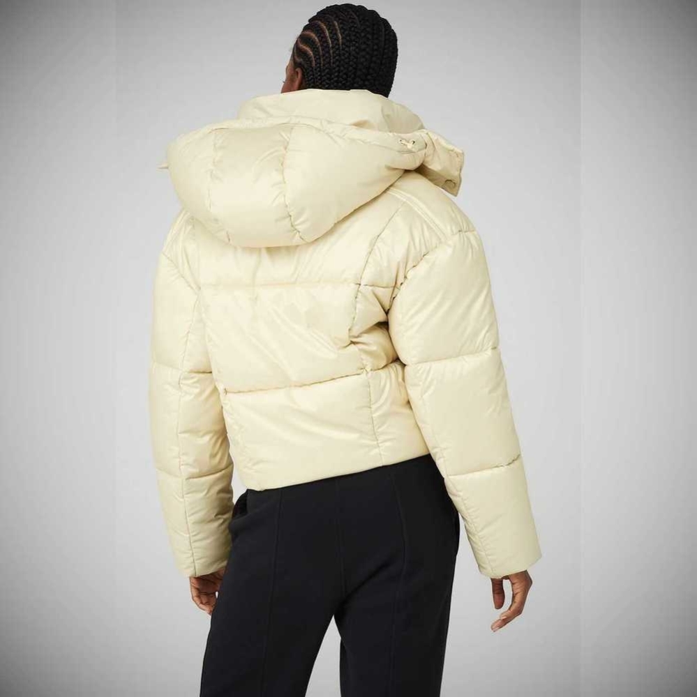 Chaquetas Alo Yoga Pearlized Pristine Puffer Mujer Amarillos Claro | MX-06BDSC