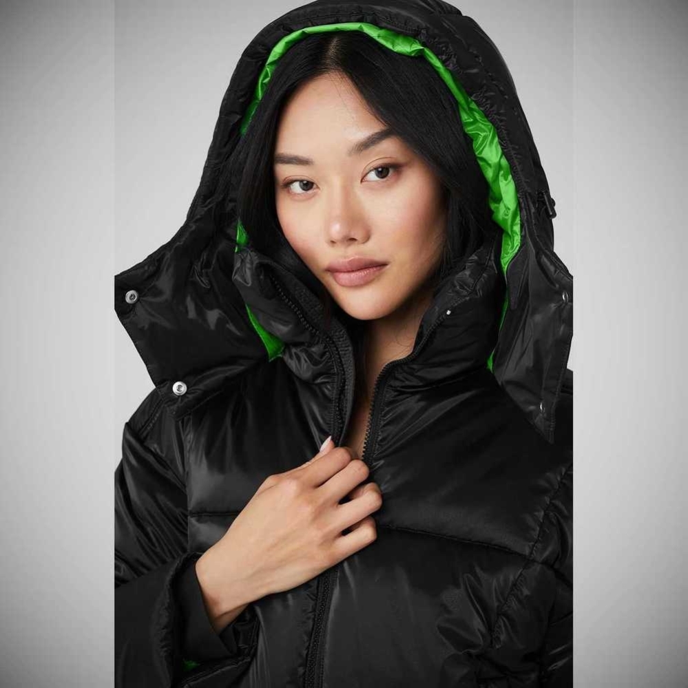 Chaquetas Alo Yoga Pearlized Pristine Puffer Mujer Negros Verdes | MX-12WGQM