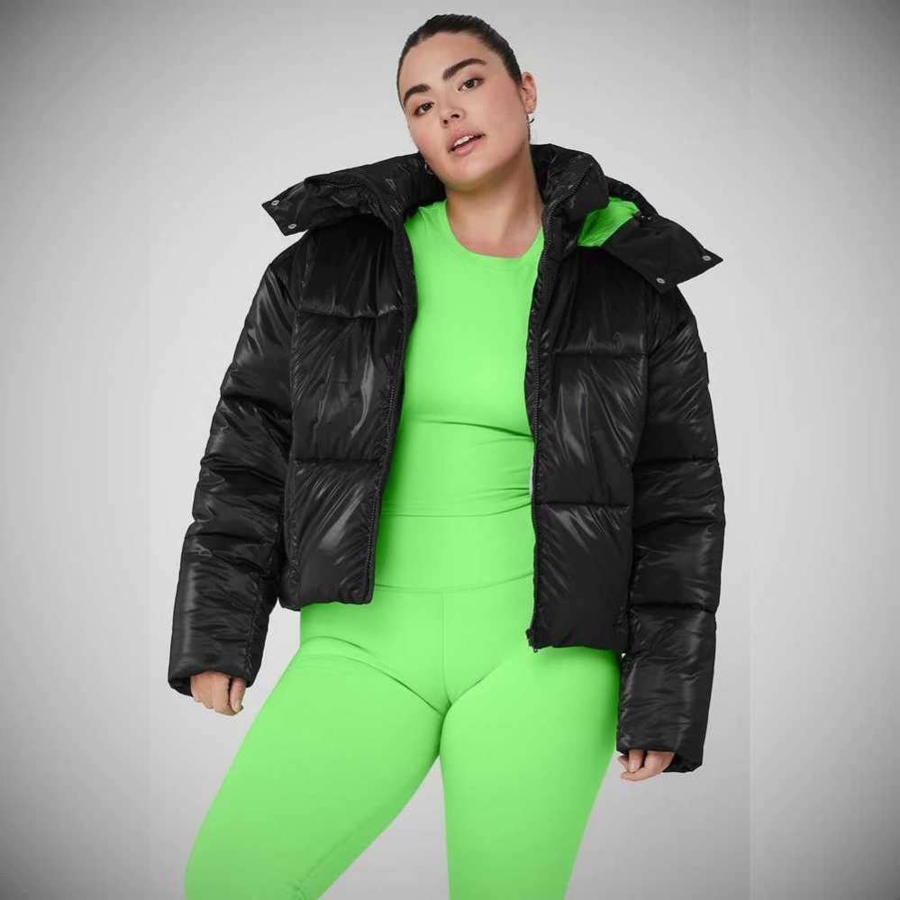 Chaquetas Alo Yoga Pearlized Pristine Puffer Mujer Negros Verdes | MX-12WGQM