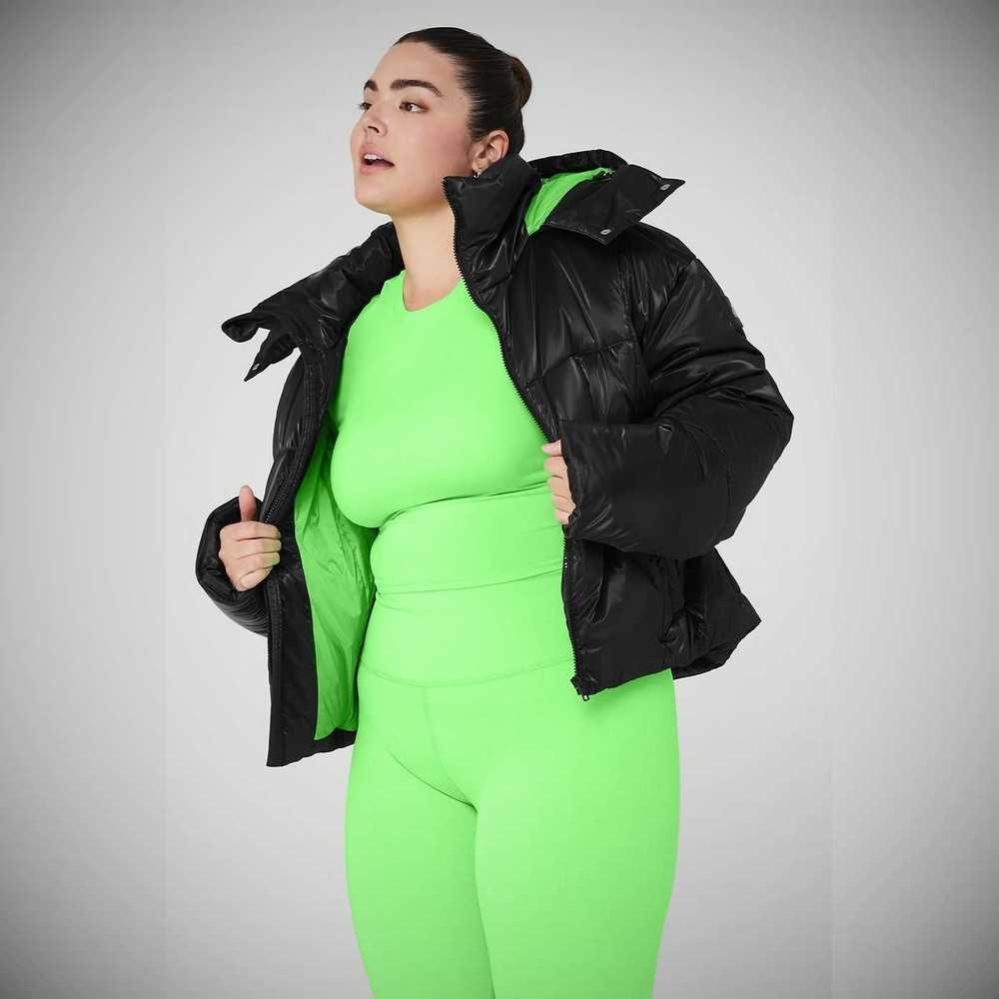 Chaquetas Alo Yoga Pearlized Pristine Puffer Mujer Negros Verdes | MX-12WGQM