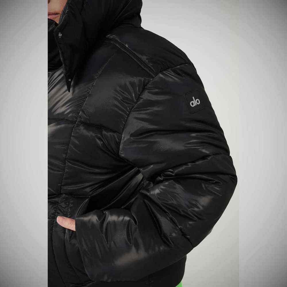 Chaquetas Alo Yoga Pearlized Pristine Puffer Mujer Negros Verdes | MX-12WGQM