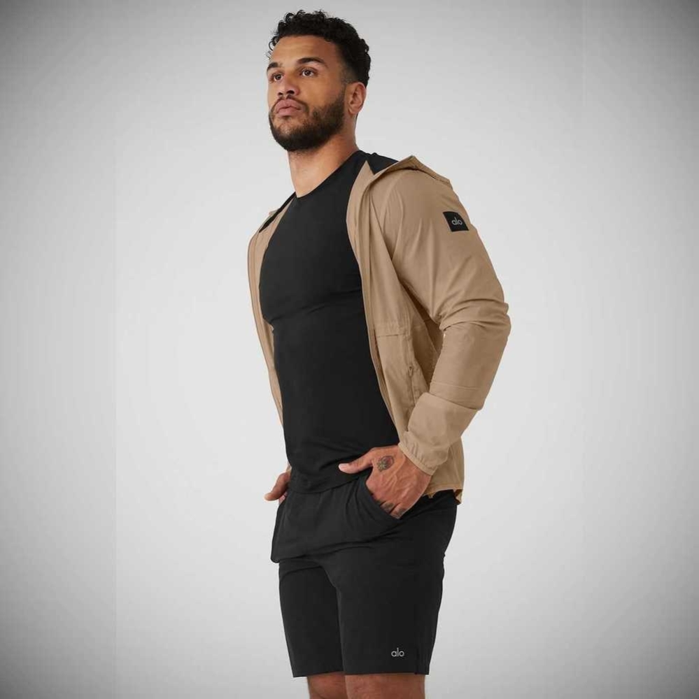 Chaquetas Alo Yoga Repeat Correr Hombre Marrom | MX-74RACQ