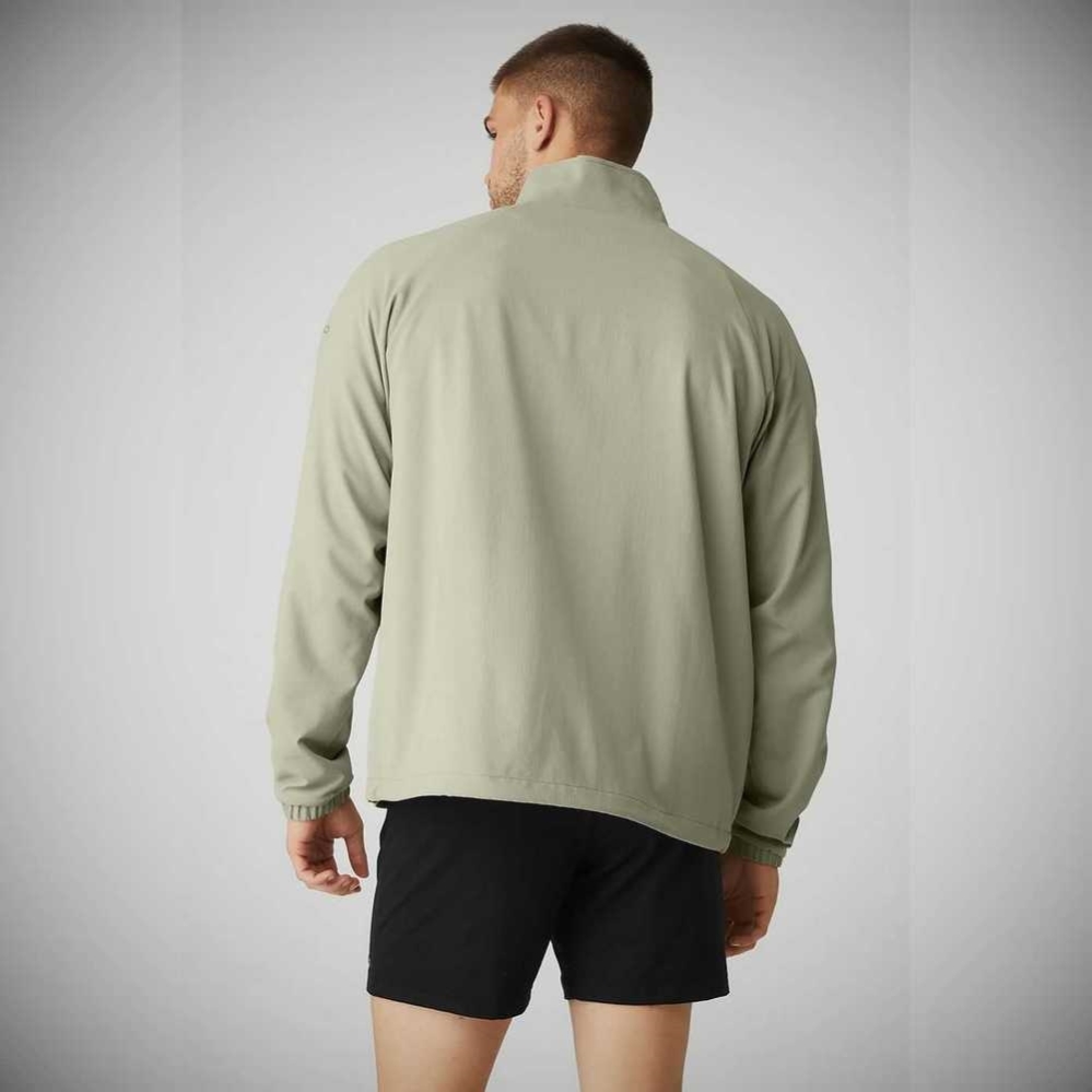 Chaquetas Alo Yoga Ripstop 1/4 Zip On-Set Hombre Grises | MX-72WATE