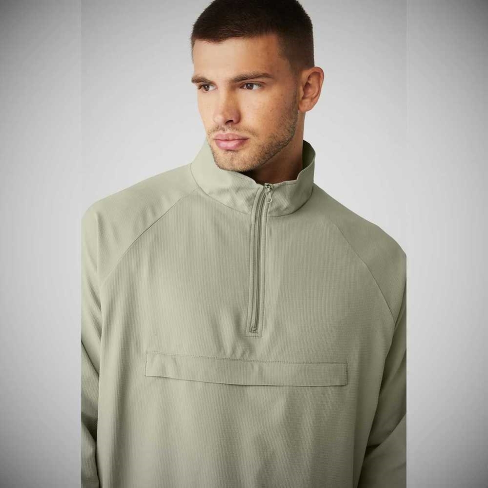 Chaquetas Alo Yoga Ripstop 1/4 Zip On-Set Hombre Grises | MX-72WATE