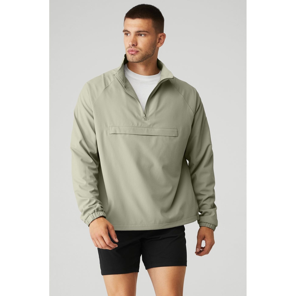 Chaquetas Alo Yoga Ripstop 1/4 Zip On-Set Hombre Grises | MX-72WATE