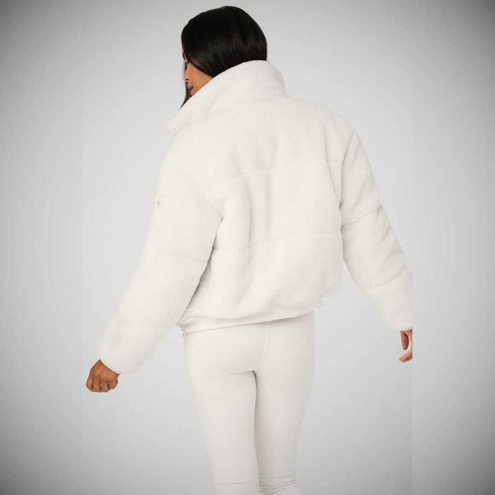 Chaquetas Alo Yoga Sherpa Snow Angel Puffer Mujer Blancos | MX-71IAMS