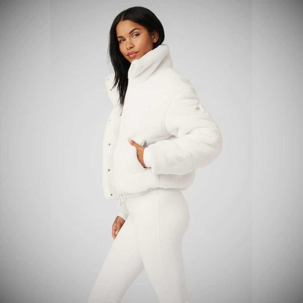 Chaquetas Alo Yoga Sherpa Snow Angel Puffer Mujer Blancos | MX-71IAMS