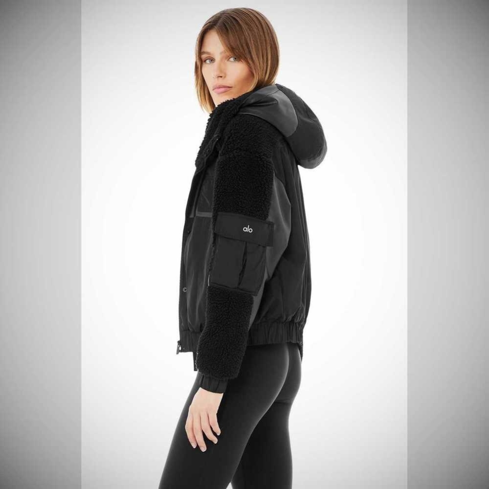 Chaquetas Alo Yoga Sherpa Utility Gear Mujer Negros | MX-94ZTMD