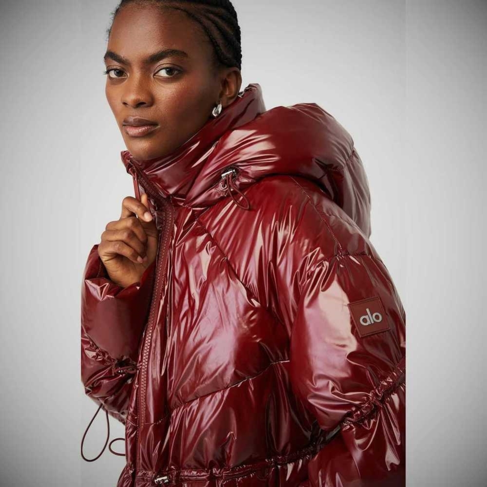 Chaquetas Alo Yoga Stunner Puffer Mujer Rojos | MX-38UXOR