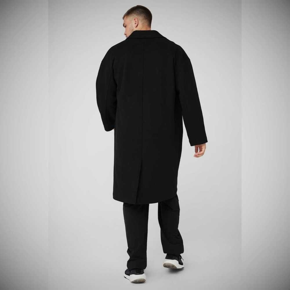 Chaquetas Alo Yoga VIP Blazer Trench Hombre Negros | MX-63VXSC