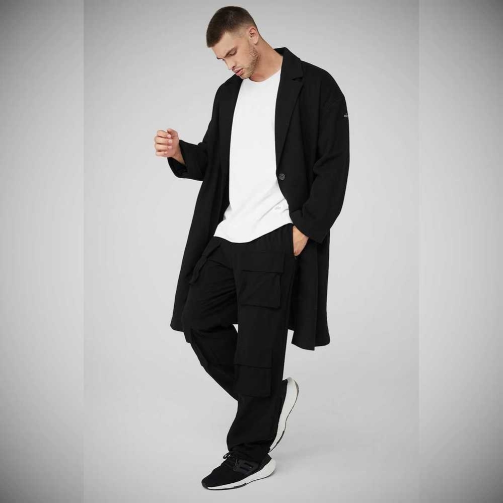 Chaquetas Alo Yoga VIP Blazer Trench Hombre Negros | MX-63VXSC