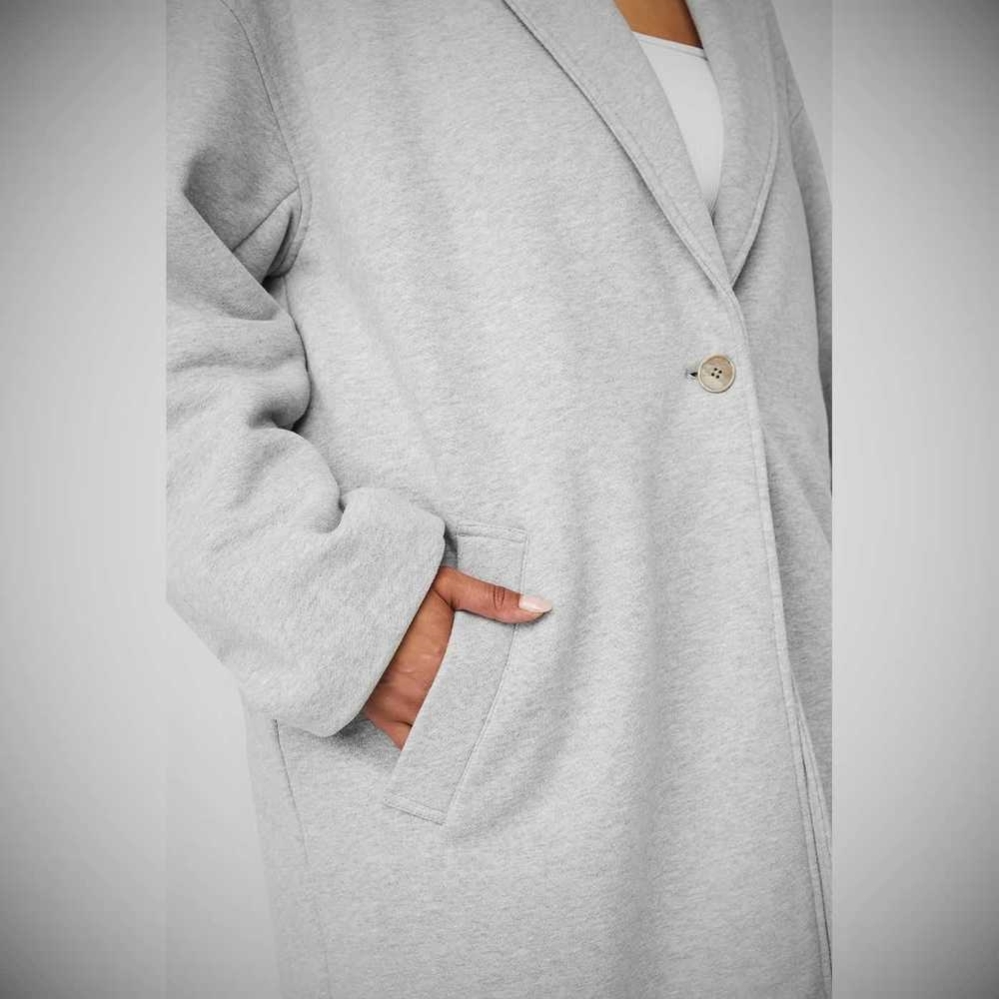 Chaquetas Alo Yoga VIP Blazer Trench Mujer Grises | MX-26ZUTE