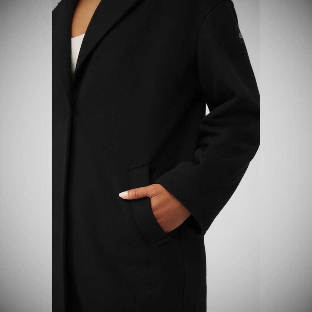 Chaquetas Alo Yoga VIP Blazer Trench Mujer Negros | MX-39MCNB