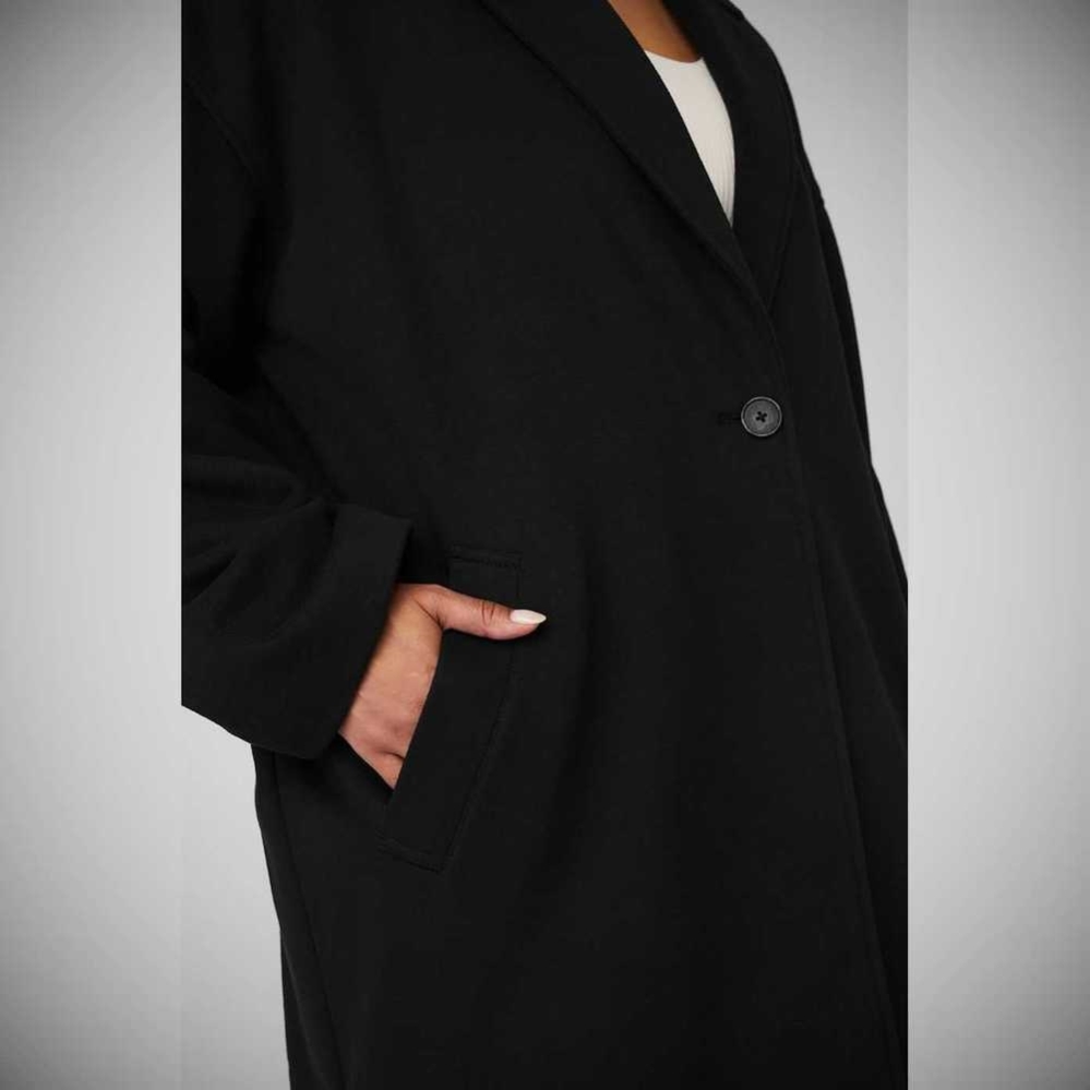 Chaquetas Alo Yoga VIP Blazer Trench Mujer Negros | MX-39MCNB