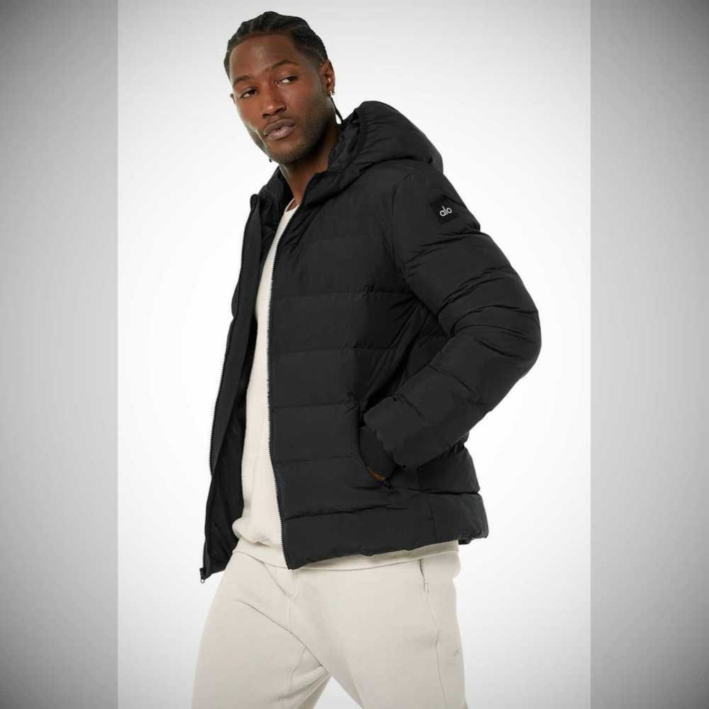 Chaquetas Alo Yoga Vail Puffer Hombre Negros | MX-08RFKS