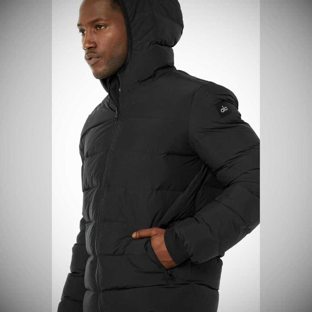 Chaquetas Alo Yoga Vail Puffer Hombre Negros | MX-08RFKS