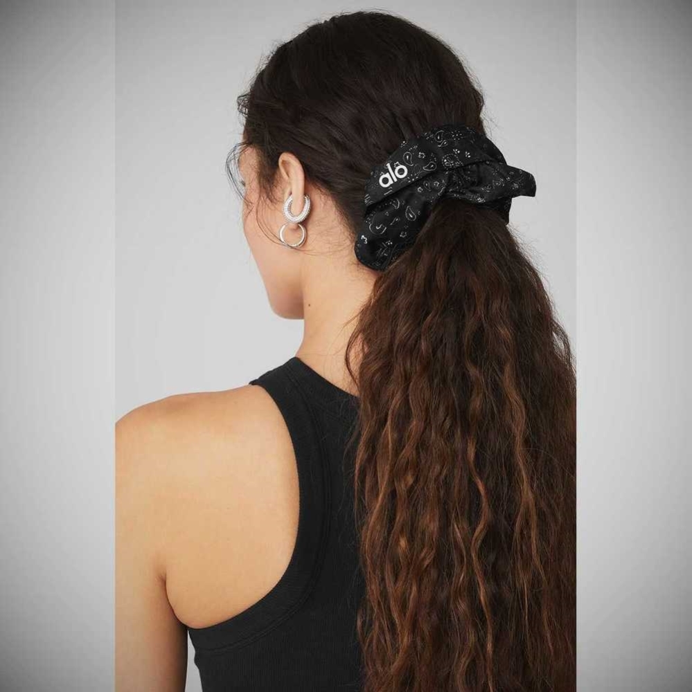 Coletero Alo Yoga Bandana Oversized Mujer Negros | MX-13TFQI