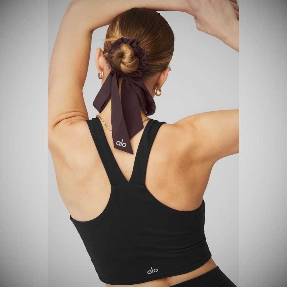 Coletero Alo Yoga Love Knots Tie Mujer Morados Grises | MX-46HFLO