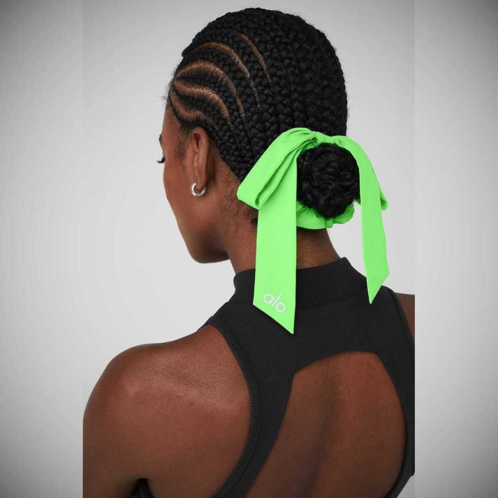 Coletero Alo Yoga Love Knots Tie Mujer Verdes | MX-89JSIA