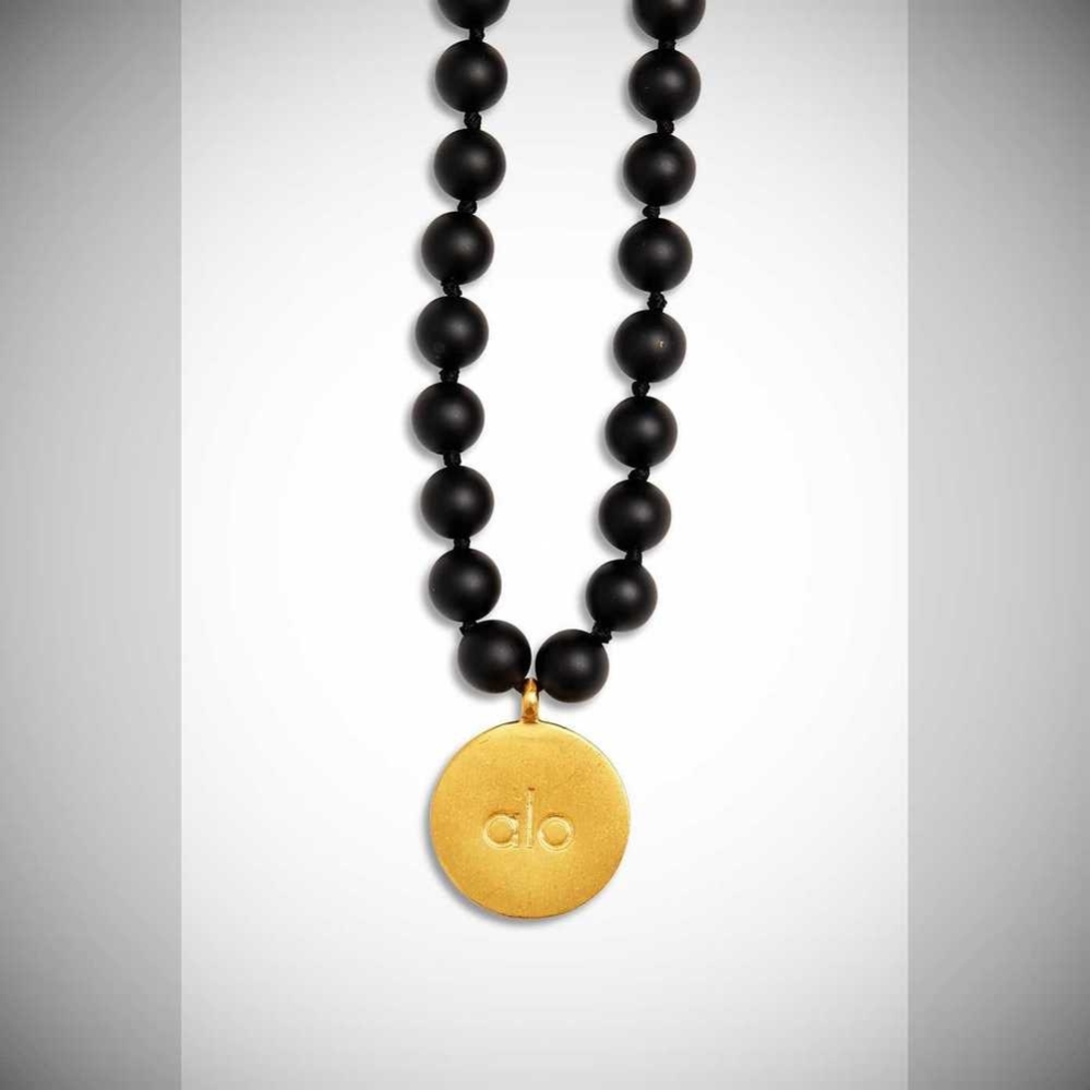 Collar Alo Yoga Black Onyx Mala Hombre Negros | MX-12PGDU