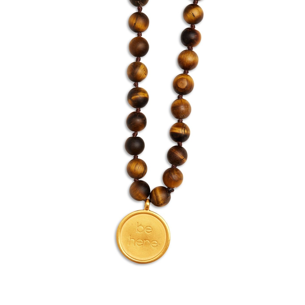 Collar Alo Yoga Tiger’s Eye Mala Hombre Marrom | MX-81THXG