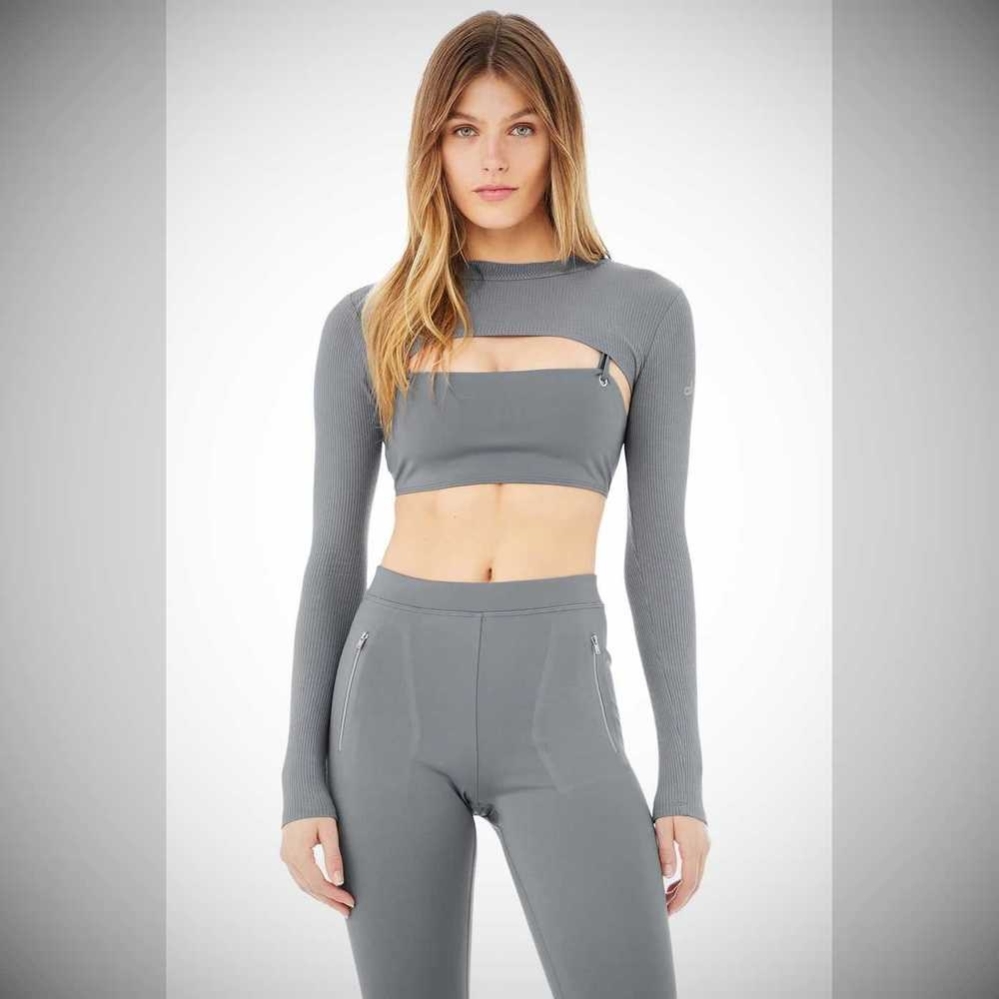 Crop Tops Alo Yoga Thrill Seeker Shrug Mujer Azules | MX-71LGBE