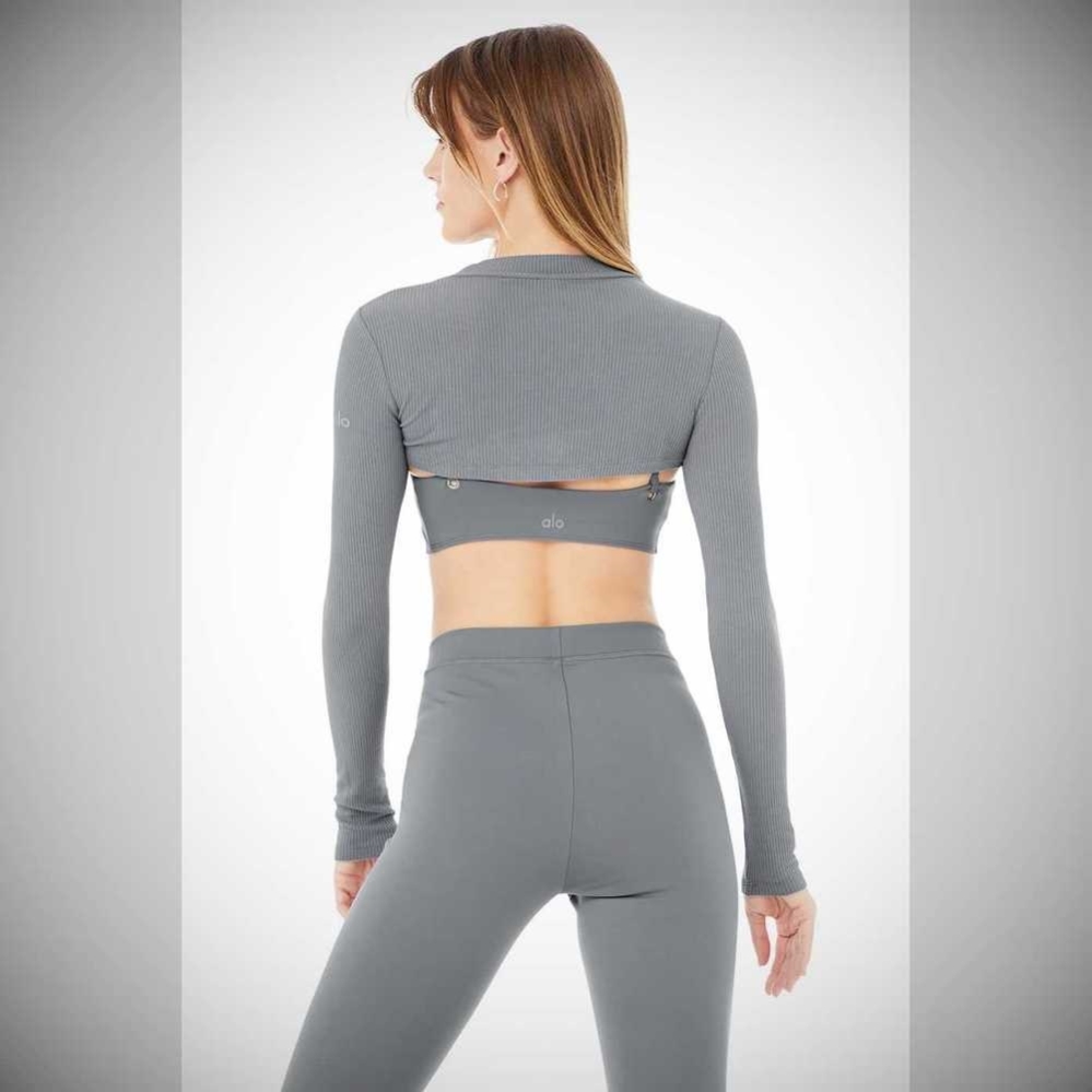 Crop Tops Alo Yoga Thrill Seeker Shrug Mujer Azules | MX-71LGBE