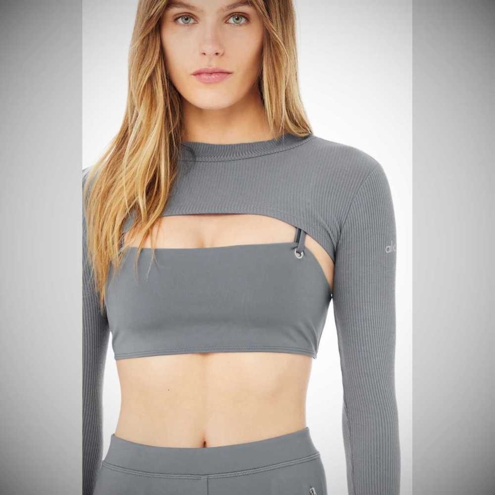 Crop Tops Alo Yoga Thrill Seeker Shrug Mujer Azules | MX-71LGBE