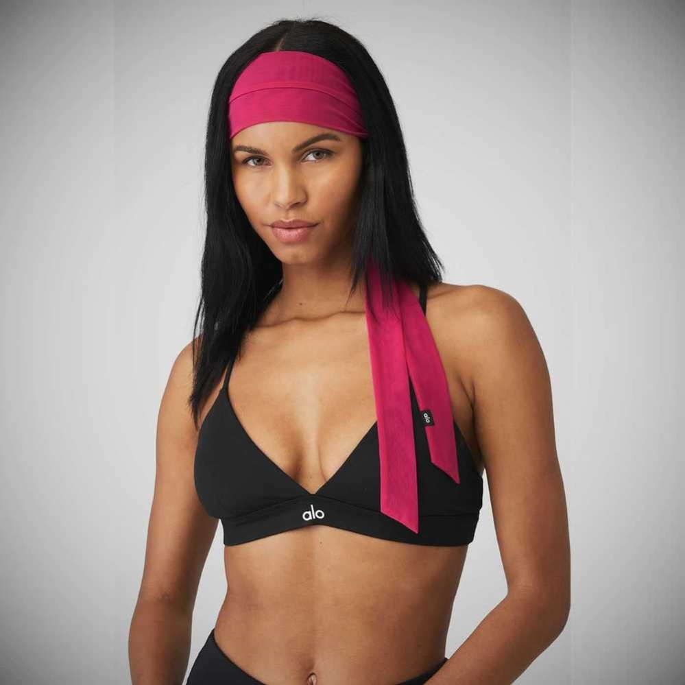 Diademas Alo Yoga Fresh Mesh Tie Mujer Claret | MX-70QFWZ