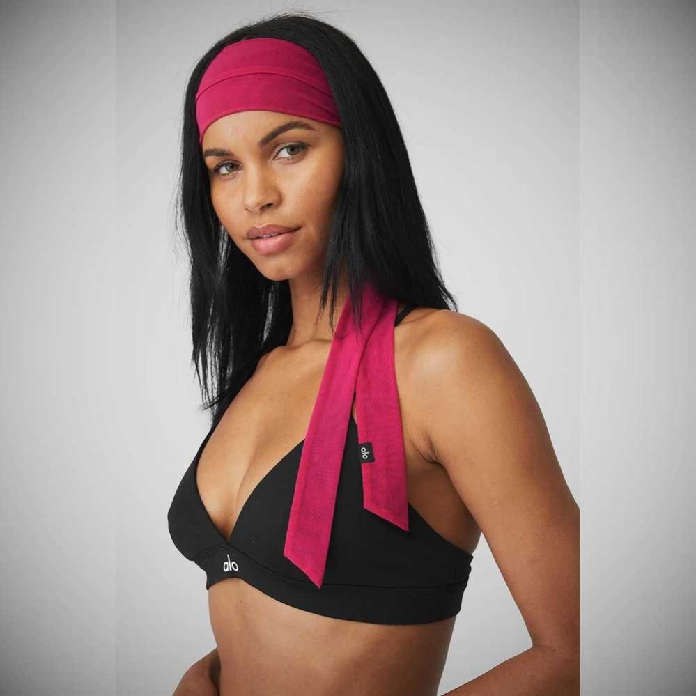 Diademas Alo Yoga Fresh Mesh Tie Mujer Claret | MX-70QFWZ