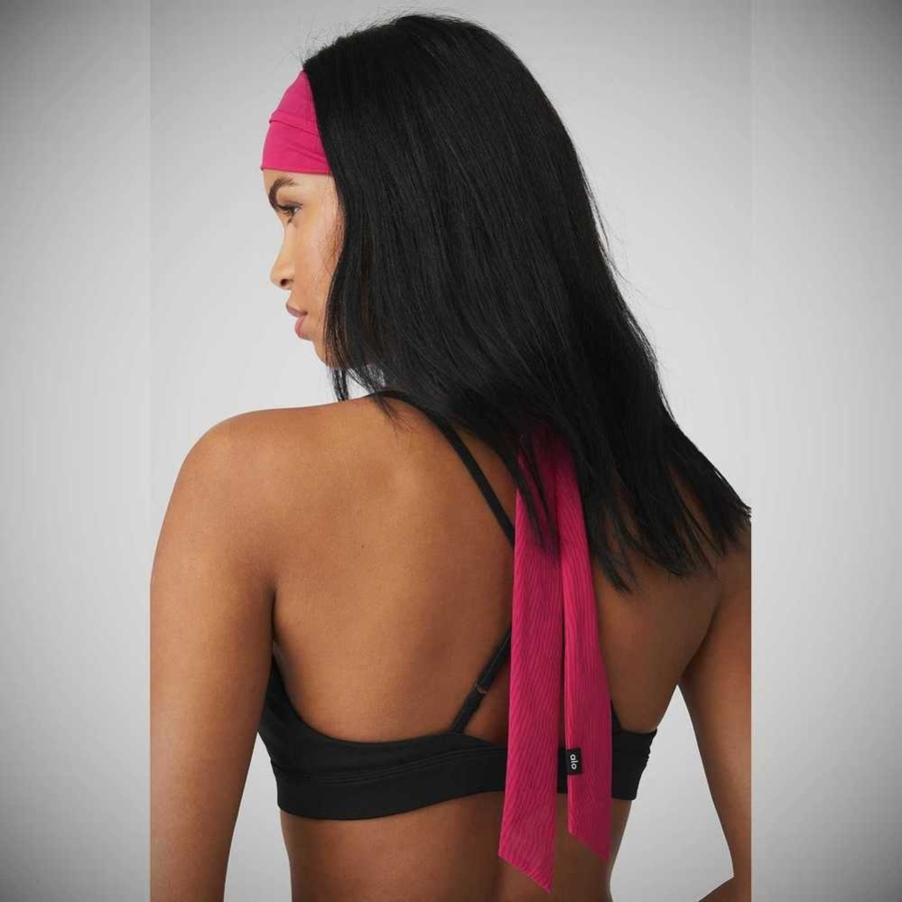 Diademas Alo Yoga Fresh Mesh Tie Mujer Claret | MX-70QFWZ