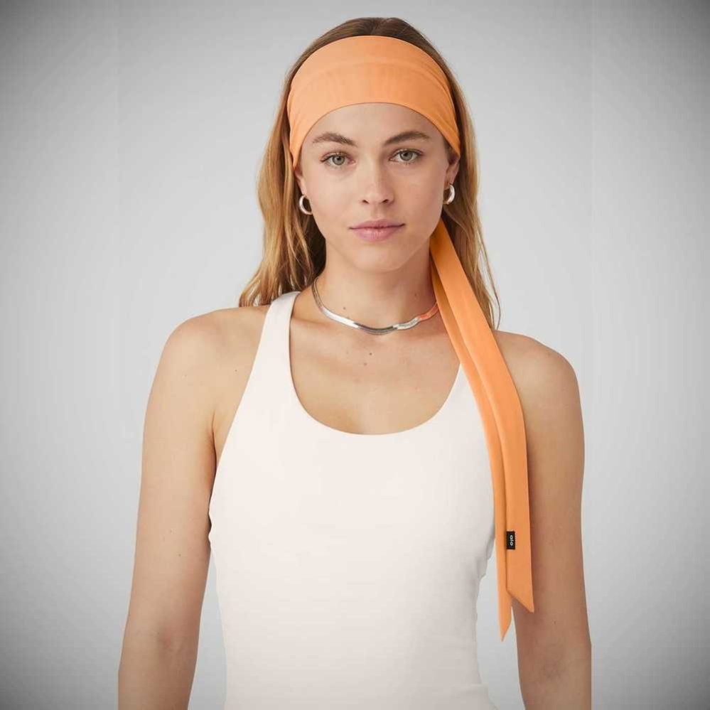 Diademas Alo Yoga Fresh Mesh Tie Mujer Naranjas | MX-20KZDU