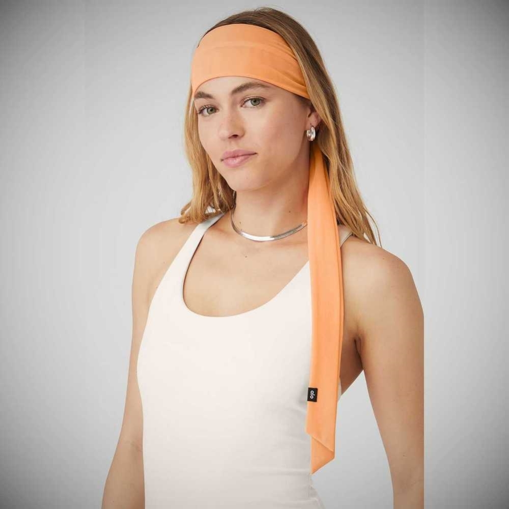 Diademas Alo Yoga Fresh Mesh Tie Mujer Naranjas | MX-20KZDU